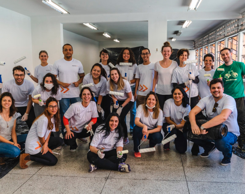 Volunteering action by Mova at the Lasar Segall State School, São Paulo, 2019